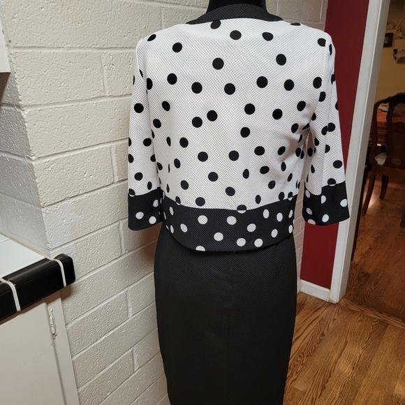 Danny and Nicole Black & White Dress and Jacket - Picture 11 of 11